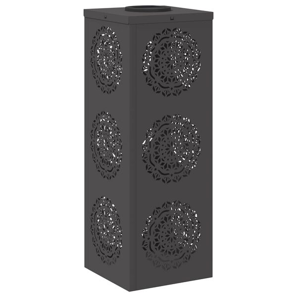 vidaXL Lumi&egrave;re de chemin LED solaire 2 pcs Noir Acier lamin&eacute; &agrave; froid