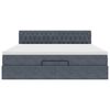 VidaXL Cadre de lit ottoman avec matelas gris fonc&eacute; 180x200 cm velours