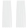 vidaXL Rideau en Voile 2 pcs Blanc 225 x 140 cm Polyester