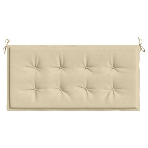 vidaXL Coussin de banc de jardin beige 100x50x4 cm tissu oxford