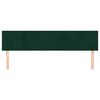 vidaXL T&ecirc;tes de lit 2 pcs Vert fonc&eacute; 100x5x78/88 cm Velours