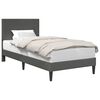 vidaXL Cadre de lit Gris fonc&eacute; 90 x 200 cm Tissu en velours c&ocirc;tel&eacute;