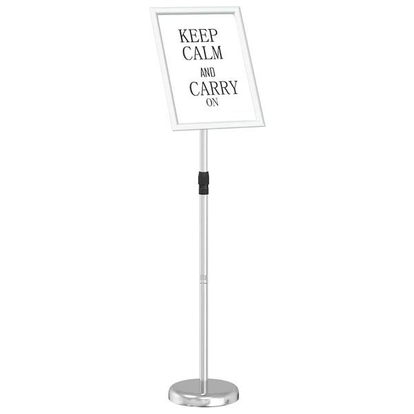 vidaXL Pr&eacute;sentoirs de salon Argent 25 x 25 x 125 cm Aluminium