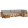 vidaXL Ensemble de canap&eacute; d'angle 7 pcs Gris Naturel et Clair