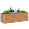 vidaXL Lit sur&eacute;lev&eacute; de jardin 240x80x77 cm Acier galvanis&eacute; Argent&eacute;