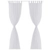 vidaXL Rideau fin Blanc 140x175 cm 2 pcs