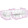 vidaXL Salon de jardin 8 pcs avec coussins bois de pin impr&eacute;gn&eacute;