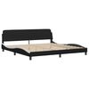 vidaXL Cadre de lit Viana avec LED sans matelas noir et blanc 200x200 cm