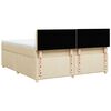 vidaXL Sommier &agrave; lattes de lit avec matelas Cr&egrave;me 180x200 cm Tissu