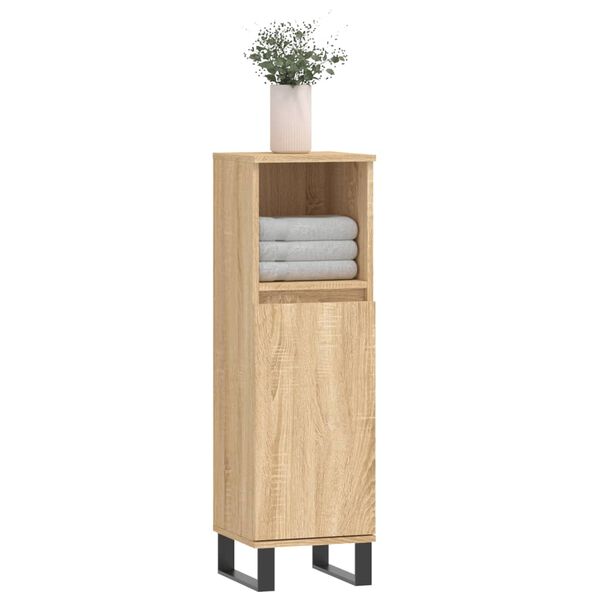 vidaXL Armoire salle de bain ch&ecirc;ne sonoma 30x30x100 cm