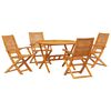 vidaXL Ensemble de salle &agrave; manger pour jardin 5 pc Marron