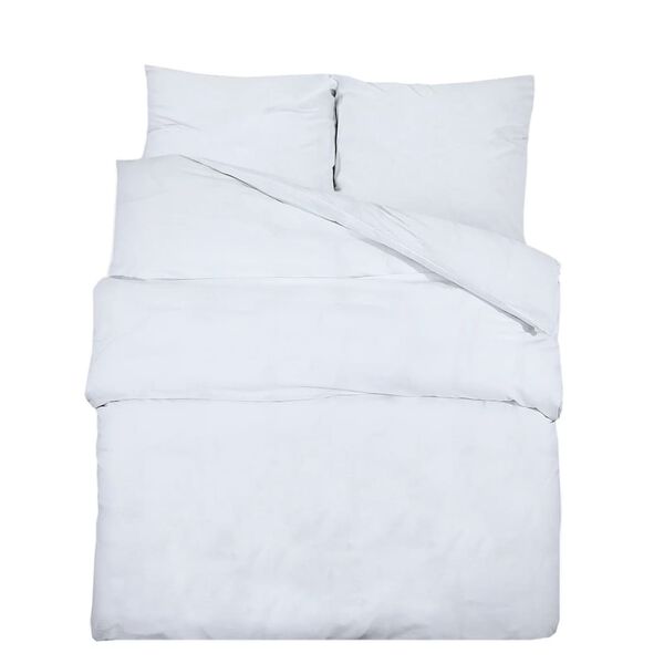 vidaXL Ensemble de housse de couette Blanc 240x220 cm Coton