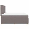 vidaXL Sommier &agrave; lattes de lit avec matelas Taupe 180x200 cm Tissu