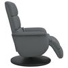 vidaXL Fauteuil inclinable de massage repose-pieds gris similicuir
