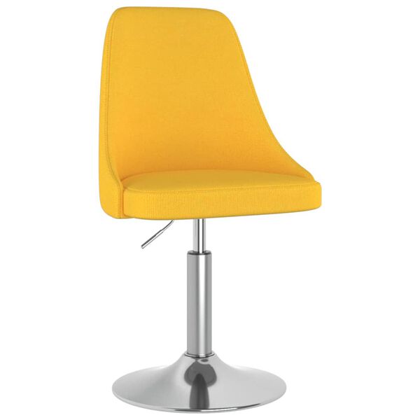 vidaXL Tabouret de bar Jaune moutarde Tissu