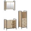 vidaXL Ensemble d'armoire de salle de bain 3 pc Ch&ecirc;ne Sonoma