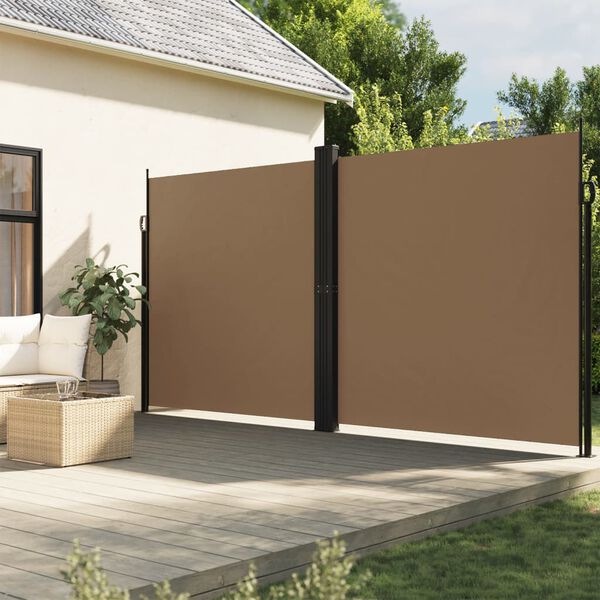 vidaXL Auvent latéral rétractable taupe 200x1200 cm