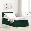 vidaXL Cadre de lit ottoman avec matelas vert fonc&eacute; 90x190 cm velours