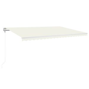 vidaXL Auvent r&eacute;tractable automatique 500x350 cm Cr&egrave;me