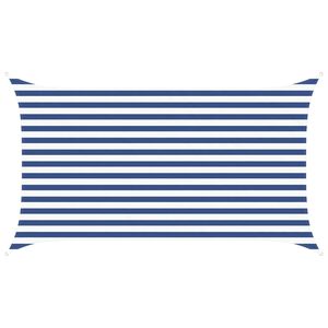 vidaXL Voile d'ombre Bleu et Blanc 3,5 x 2 m 100 % polyester Oxford