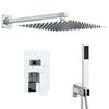 vidaXL Syst&egrave;me de douche dissimul&eacute; (carr&eacute;) Argent&eacute;