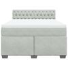 vidaXL Sommier &agrave; lattes de lit et matelas Gris clair 160x200cm Velours