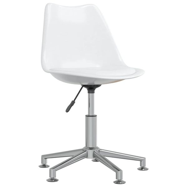 vidaXL Chaises pivotantes &agrave; manger lot de 4 Blanc Similicuir