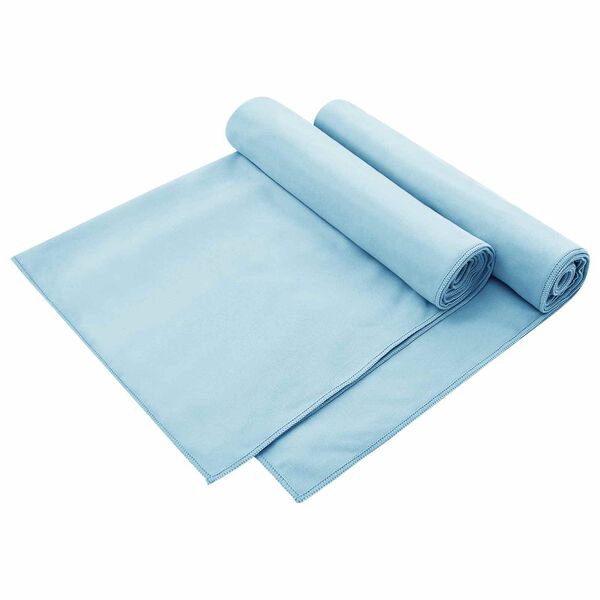 vidaXL Serviettes de chaise d'ext&eacute;rieur 2 pcs Bleu 130 x 60 cm
