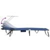 vidaXL Chaise longue pliante Bleu 190 x 57 x 81 cm oxford