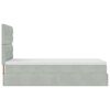vidaXL Cadre de lit ottoman et matelas gris clair 90x190 cm velours