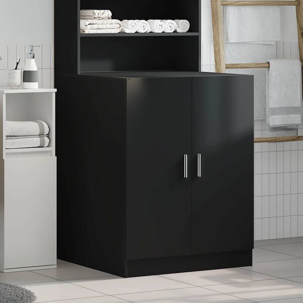vidaXL Meuble pour machine &agrave; laver Noir 71x71,5x91,5 cm