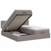 vidaXL Lit ottoman avec matelas 2 pc Taupe 180 x 200 cm Tissu