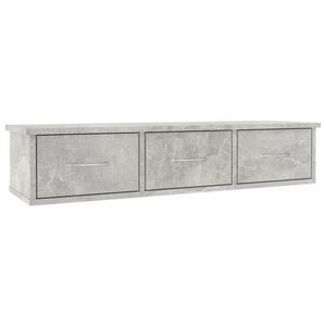 vidaXL &Eacute;tag&egrave;re murale avec tiroirs Gris b&eacute;ton bois d'ing&eacute;nierie