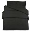 vidaXL Ensemble de housse de couette Noir 220x240 cm Coton