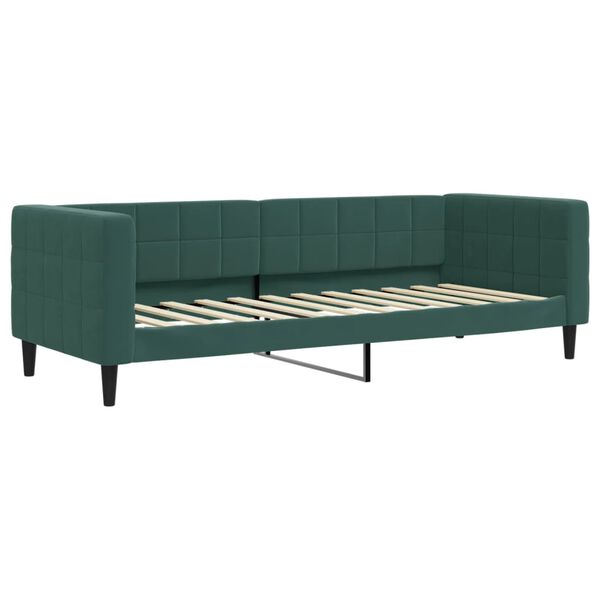 vidaXL Lit de repos sans matelas vert foncé 80x200 cm velours