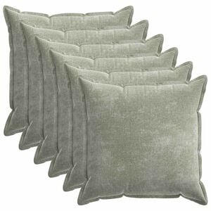 vidaXL Housse de coussin 6 pcs HOUTEN Vert 55 x 55 cm Tissu Chenille