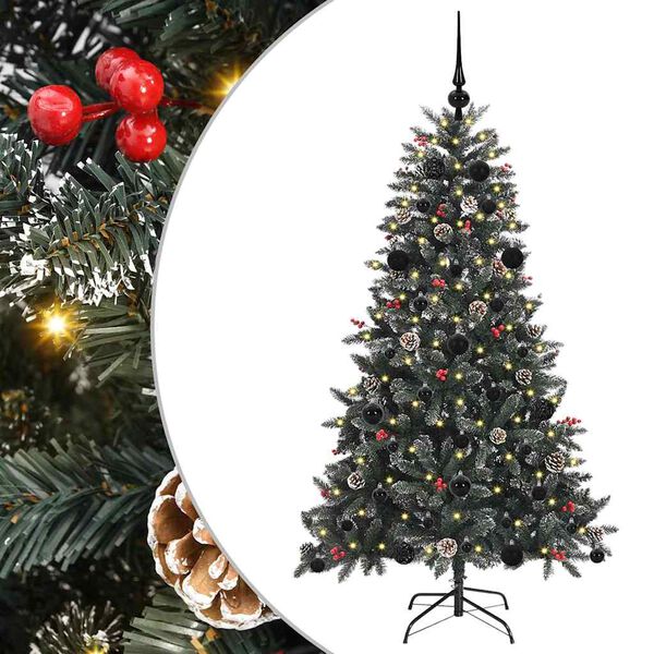 vidaXL Sapin de No&euml;l artificiel Vert 150 cm PVC, plastique et acier
