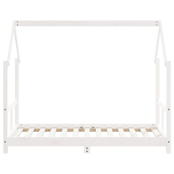 vidaXL Cadre de lit pour enfant blanc 80x160 cm bois de pin massif