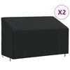 vidaXL Housses de banc 3 places 2 pcs 165x70x65/94cm tissu oxford 420D