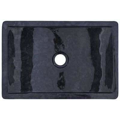 vidaXL Lavabo 45x30x12 cm marbre noir brillant