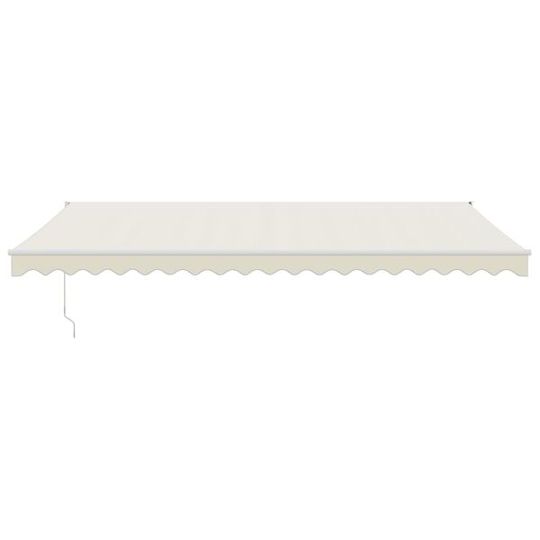 vidaXL Auvent r&eacute;tractable cr&egrave;me 5x3 m tissu et aluminium