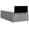 vidaXL Sommier &agrave; lattes de lit avec matelas Gris clair 120x200cm Tissu