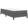 vidaXL Lit &agrave; ressorts avec matelas Gris fonc&eacute; 90 x 190 cm tissu