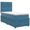 vidaXL Lit boxspring avec matelas Bleu 90 x 190 cm Velours