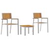 vidaXL Ensemble de salle &agrave; manger pour jardin 3 pc Marron