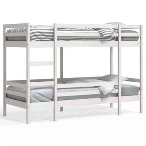vidaXL Lit superpos&eacute; sans matelas blanc 90x190 cm bois de pin massif