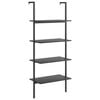 vidaXL &Eacute;tag&egrave;re inclin&eacute;e &agrave; 4 niveaux Noir 64x35x152,5 cm
