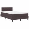 vidaXL Lit &agrave; ressorts avec matelas Marron fonc&eacute; 120 x 200 cm tissu