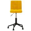 vidaXL Chaise pivotante de salle &agrave; manger Jaune moutarde Velours