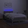 vidaXL Sommier &agrave; lattes de lit matelas LED Gris clair 120x200 cm Tissu
